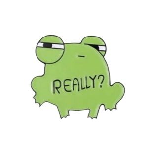 Brand New Really? Cute Frog Enamel Pin